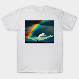 Abstract Rainbow Landscape T-Shirt